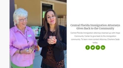 Central Florida Immigration Attorneys Gives Back to the Community